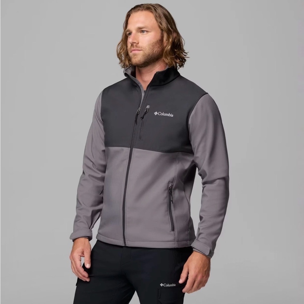 Columbia Men's S Small Ascender Softshell Jacket Zippered Pocket Outdoor Hiking